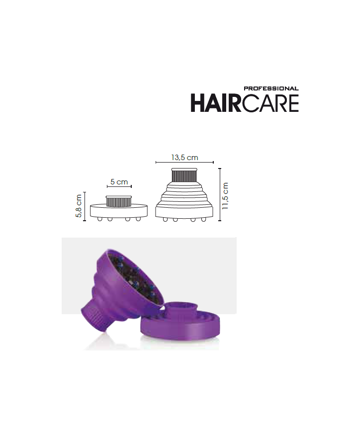 DIFFUSORE PER ASCIUGACAPELLI SILICONE VIOLA