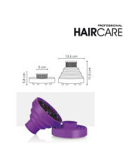 DIFFUSORE PER ASCIUGACAPELLI SILICONE VIOLA