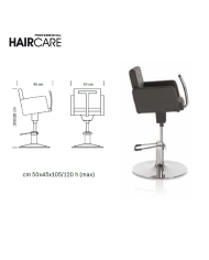 POLTRONA BARBIERE HAIR JUNIOR NERA CON POMPA