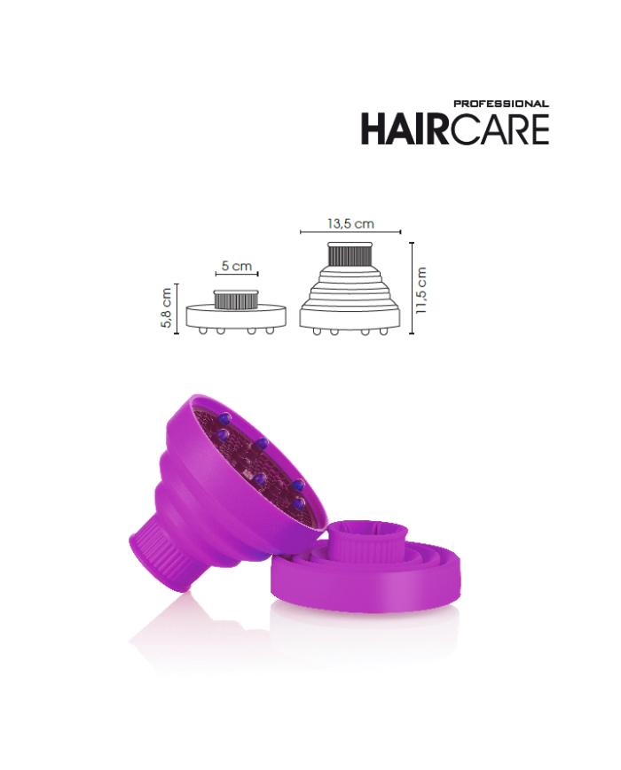 DIFFUSORE PER ASCIUGACAPELLI SILICON UNIVERS PINK