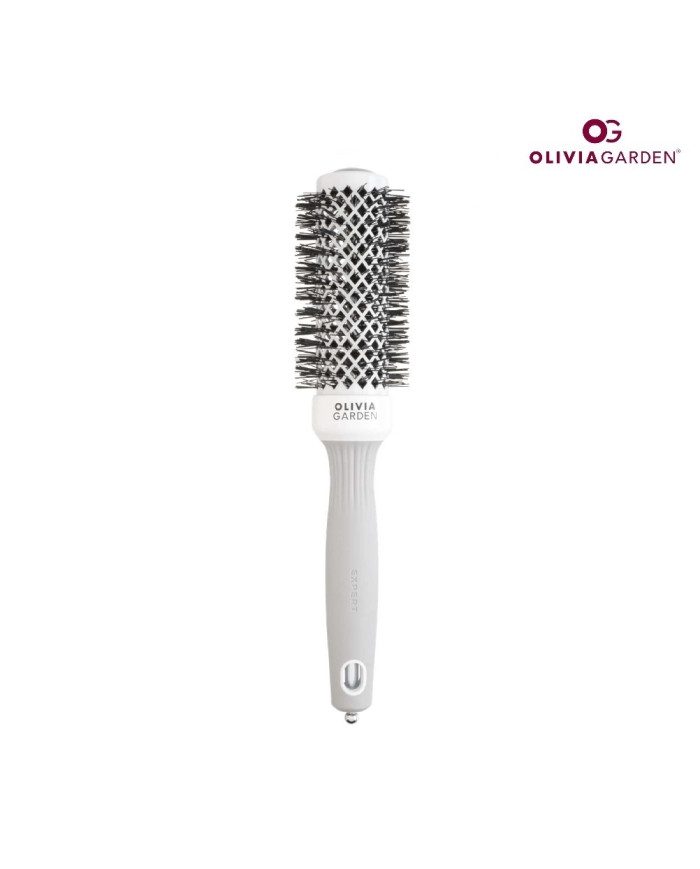 OLIVIA GARDEN SPAZZOLA SHINE WHITE/GREY 35MM