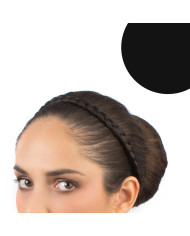 fascia con treccia di capelli cm 1-5 nero
