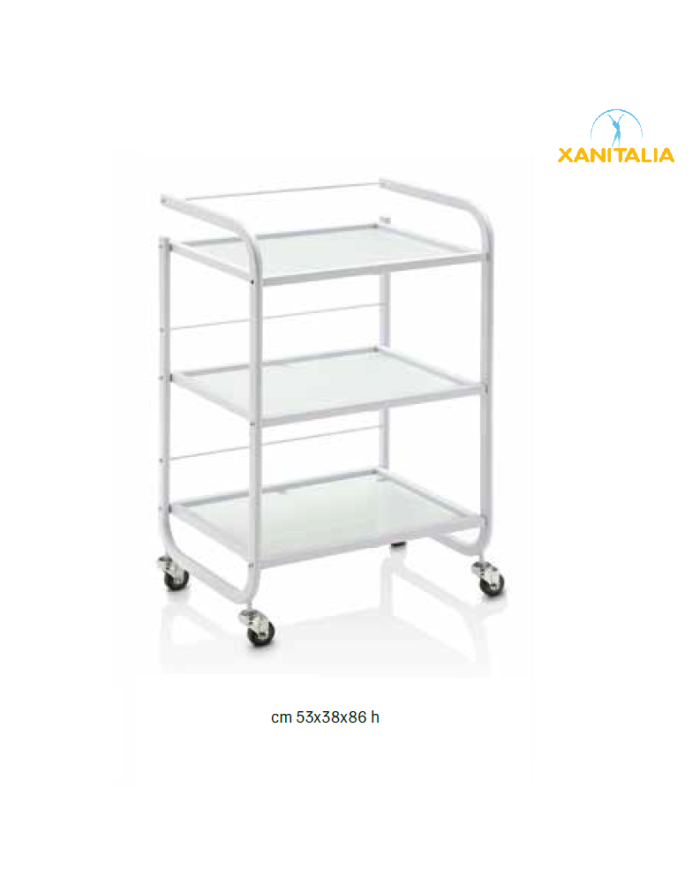 CARRELLO ESTETICA PORTAOGGETTI 3 RIP.VETRO