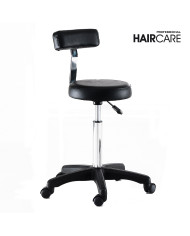 SGABELLO MASTER SERIES SAGOMATO CON SCHIENALE NERO