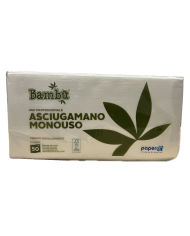 ASCIUGAMANO MONOUSO CELLULOSA CFN.50PZ PIEGATO BAMBU'