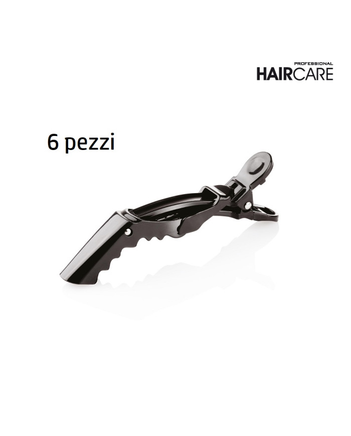 CLIP LEVERAGGIO NERE 6PZ - CROCODILE CLIP