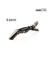 CLIP LEVERAGGIO NERE 6PZ - CROCODILE CLIP