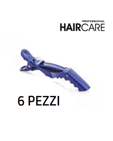 CLIP LEVERAGGIO BLU 6PZ - CROCODILE CLIP