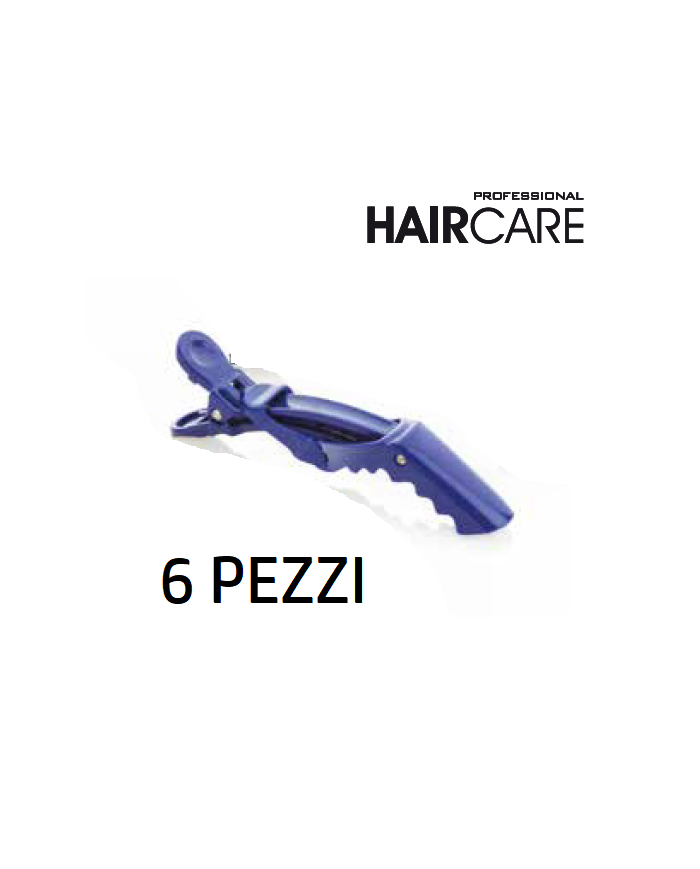 CLIP LEVERAGGIO BLU 6PZ - CROCODILE CLIP