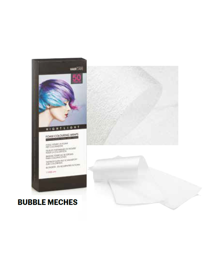 FOGLI TERMICI FOAM BUBBLE MECHES 50PZ 30X11CM
