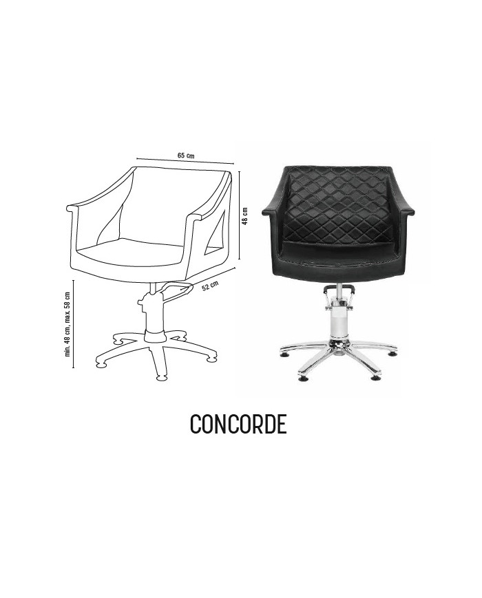 POLTRONA TAGLIO CONCORDE NERA - SIBEL