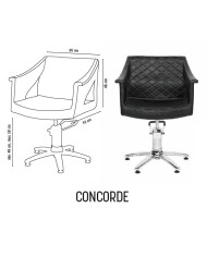 poltrona taglio concorde nera - sibel