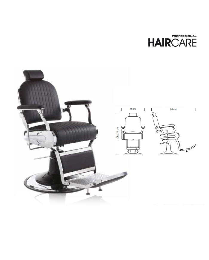 POLTRONA BARBIERE HAIR CADILLAC BOSTON BLACK