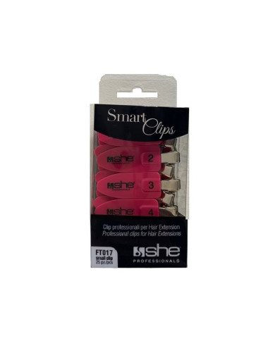 SHE SMART CLIP PER HAIR EXTENSION FUCSIA 25PZ