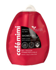 Café Mimi Gel Doccia Vitamine per la pelle, Estratto di Ribes & Mirtillo Rosso, 250 ml