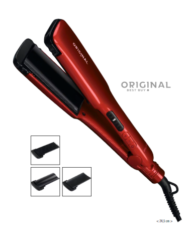 PIASTRA VOLUMEOX 3 IN 1 ROSSA - SIBEL