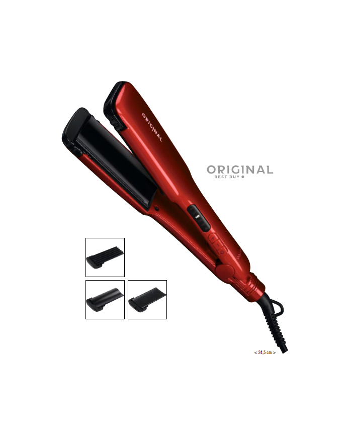 PIASTRA VOLUMEOX 3 IN 1 ROSSA - SIBEL