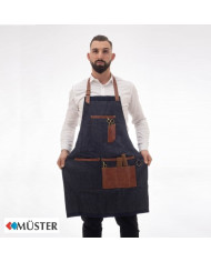 pettorina uomo da lavoro con rifinitura in ecopell