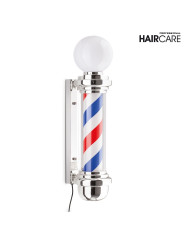 BARBER POLE INSEGNA DA BARBIERE LUMINOSA CON SFERA