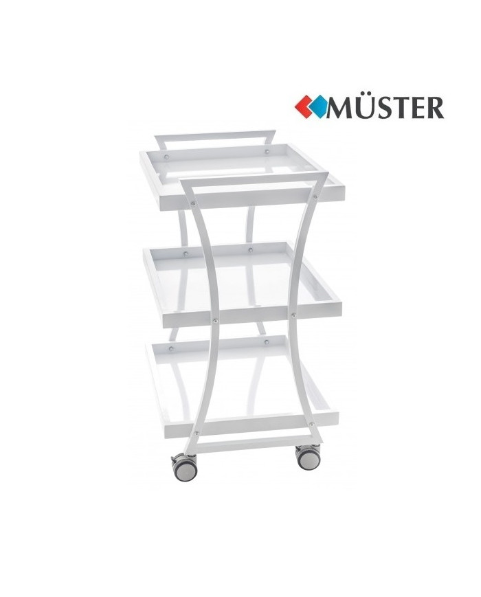 CARRELLO ESTETICA FRANK C/3 RIPIANI IN METALLO