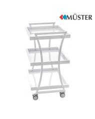 CARRELLO ESTETICA FRANK C/3 RIPIANI IN METALLO