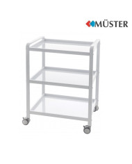 CARRELLO ESTETICA "JACK" CON 3 RIPIANI IN METALLO MUSTER