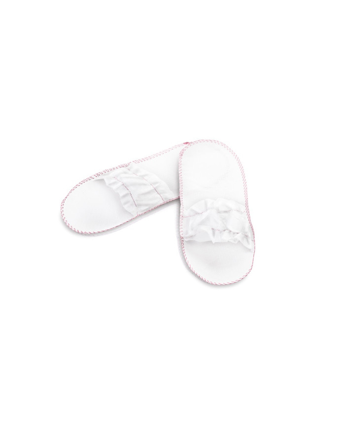 CIABATTINA IN TNT APERTA BIANCA CON FASCA 50 PAIA