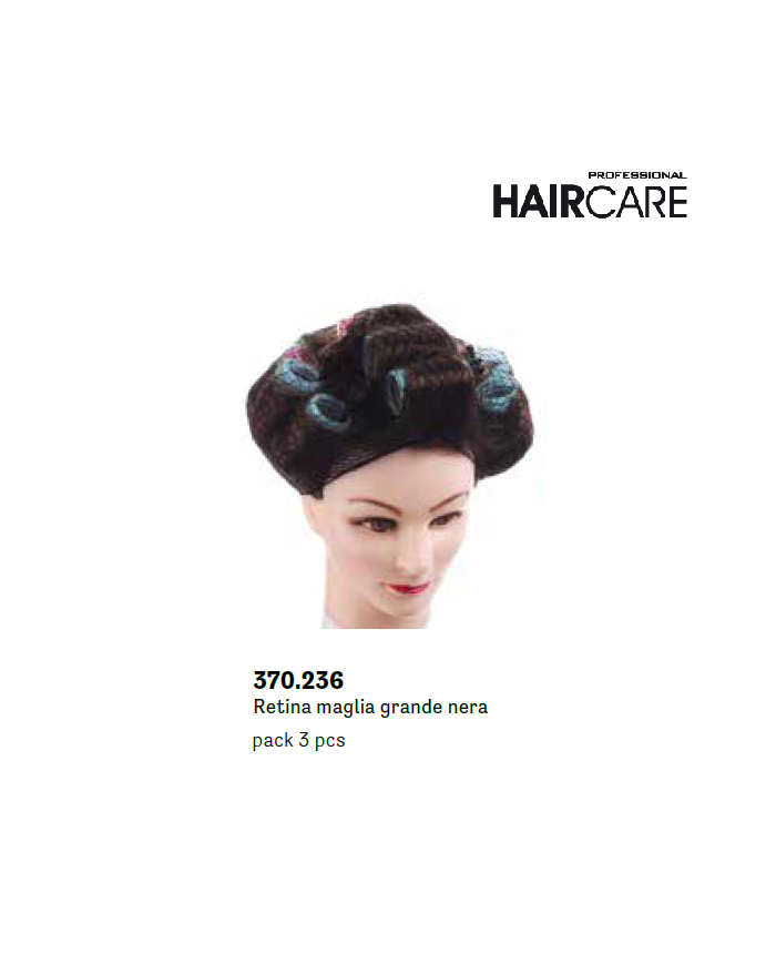 RETINA PER CAPELLI MAGLIA GRANDE NERA 3 PZ