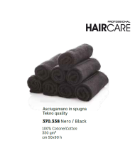 ASCIUGAMANO IN SPUGNA TERRY TEKNO NERO 50X90 CM