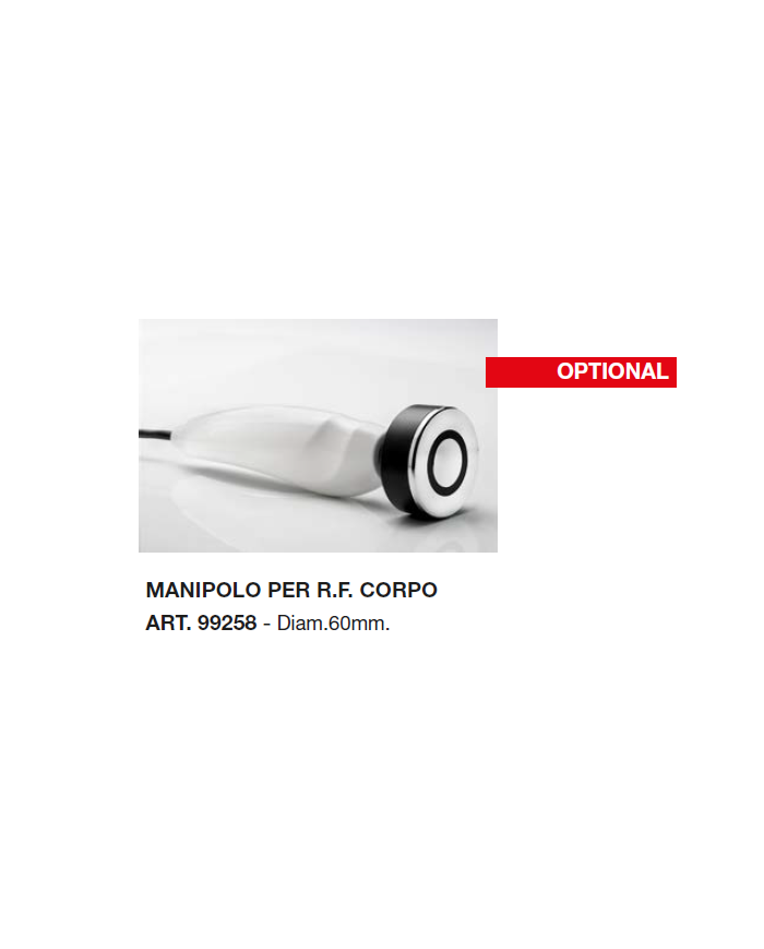MANIPOLO 60MM RF CORPO OPTIONAL BIP. C/SPINOTTO X