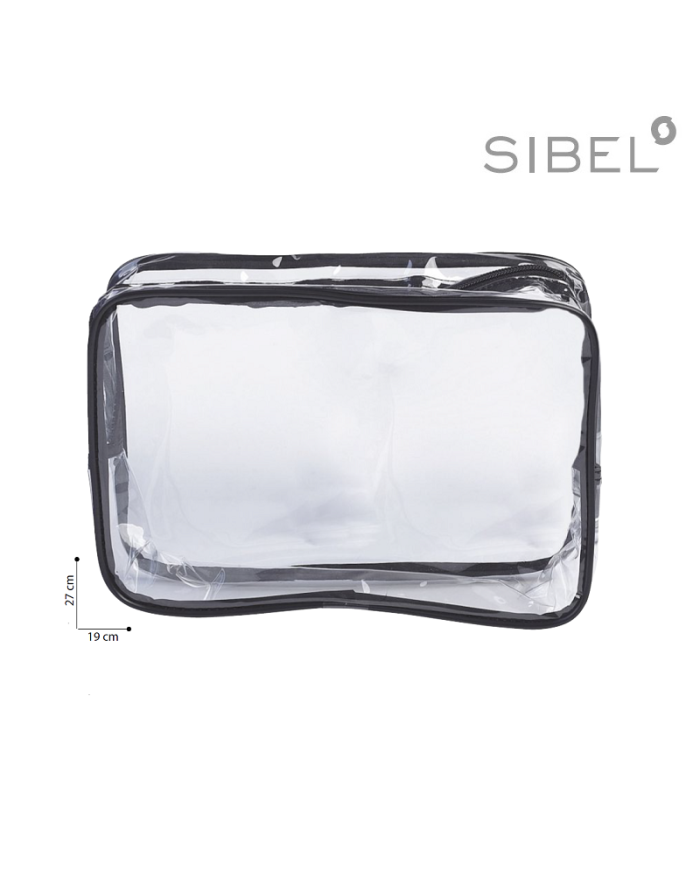 TROUSSE TRASPARENTE E NERO RECTANGULAR  SIBEL