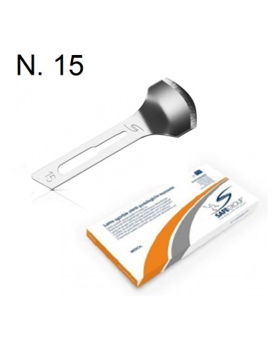 SAFE LAMA SGORBIA MEDICALE  N.15 ( CNF ARANCIO )