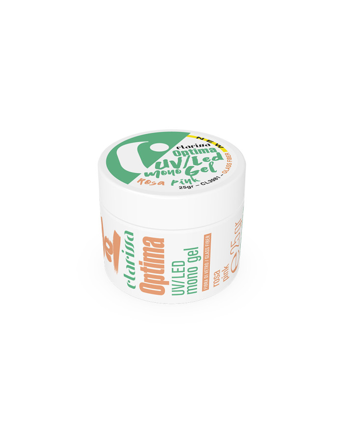 OPTIMA LED/UV MONOGEL FIBRA VETRO ROSA 25GR