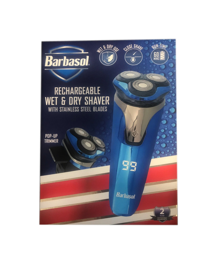 BARBASOL RASOIO 1003 ROTARY LCD WET&DRY SHAVER