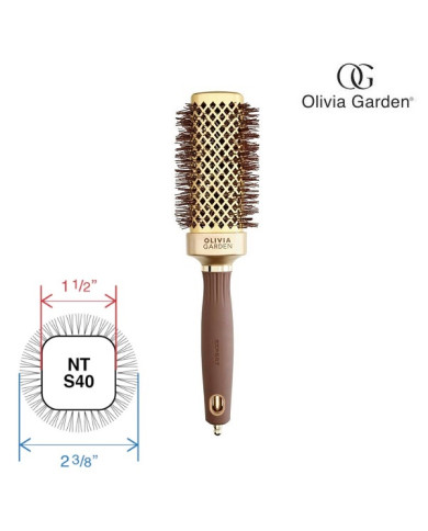 OLIVIA GARDEN SPAZZOLA BLOWOUT STRAIGHT GOLD 40