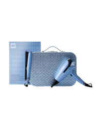 GHD DELUXE SET HELIOS PROFESSIONAL HAIR DRYER + CHRONOS HD MOTION RESPONSIVE STYLER BLU GHIACCIO NATALE 2024