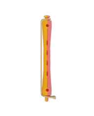 BIGODINO PERMANENTE FORATI LUNGHI 8MM ROSA GIALLO 12 PZ