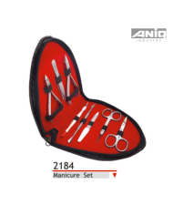 set strumenti manicure inox borsello nero