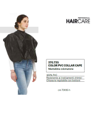 MANTELLA COLOR PVC COLLAR CAPE BLACK