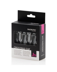 CLIP LEVERAGGIO PEARL GREY 6PZ CROCODILE CLIP