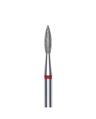 Punta diamantata Fiamma Appuntita, rosso, diametro 2.1 mm - lunghezza punta 8 mm STALEKS