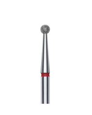 Punta diamantata a sfera, rosso, diametro punta 2.5 mm STALEKS