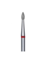 Punta diamantata Gemma Appuntita, rosso, diametro 1.8 mm - lunghezza punta 4 mm STALEKS