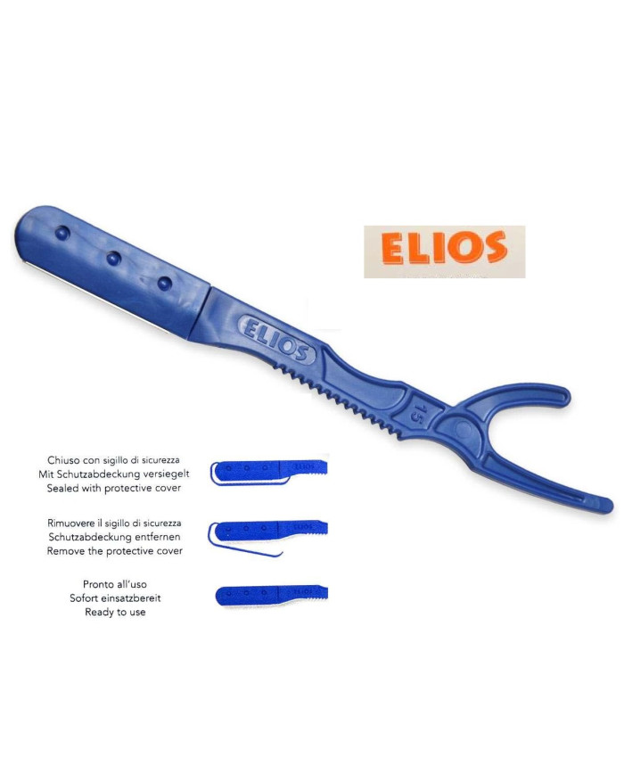 RASOIO MONOUSO BLU ERGONOMICO MEZZA LAMA ELIOS