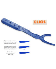 RASOIO MONOUSO BLU ERGONOMICO MEZZA LAMA ELIOS