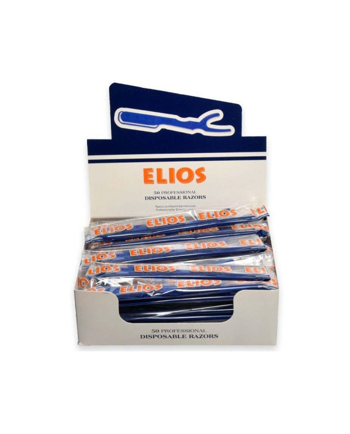 RASOIO MONOUSO BLU ERGO MEZZA LAMA ELIOS CNF 50PZ