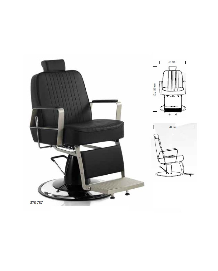 POLTRONA BARBIERE HAIR GRAFFITI NERO