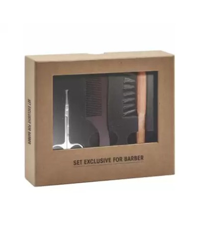 BARBER PRO KIT BARTBA SPAZZOLA PETTINE FORBICINA