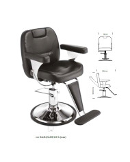 POLTRONA HAIR SIVIGLIA  ECO PELLE NERA BASE ROTONDA