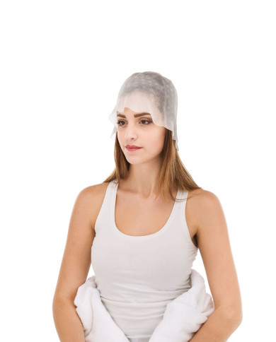 CUFFIA MECHES IN SILICONE TRASPARENTE CON FRANCIA